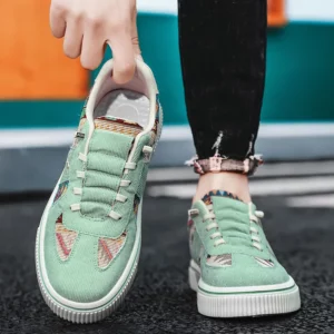 Mens Casual Sports Shoes New Outdoor High Quality Thick Sole Fashion Canvas Shoe Comfortable Breathable Luxury Men's Board Shoes - Image 5