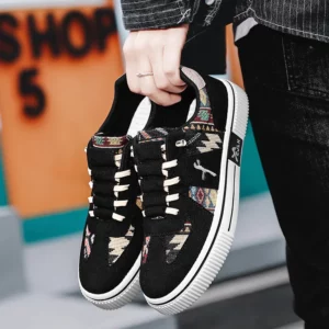 Mens Casual Sports Shoes New Outdoor High Quality Thick Sole Fashion Canvas Shoe Comfortable Breathable Luxury Men's Board Shoes - Image 6