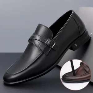 2026 Four Season Men's High Quality Fashion Leather Shoes Top Layer Cowhide Formal Business Casual Rubber Sole Non-slipeasea - Image 3