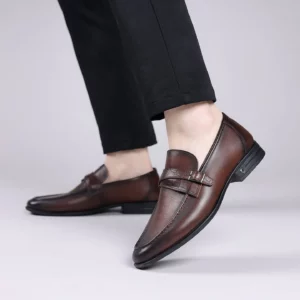 2026 Four Season Men's High Quality Fashion Leather Shoes Top Layer Cowhide Formal Business Casual Rubber Sole Non-slipeasea - Image 6