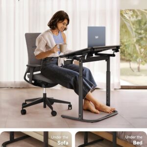 SAIJI XXL Extra Large TV Tray Table，Height & Tilt Adjustable Heavy Duty TV Trays for Eating, Working, Writing,Drawing, Recliner Table Couch Desk with LED Light, Cup Holder, Bookstand - Image 5