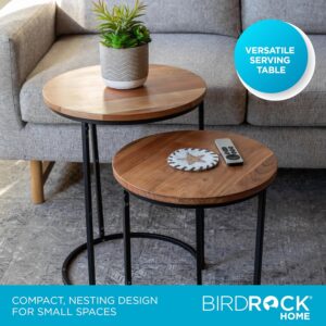 BIRDROCK HOME Wooden Nesting Side Tables - Mid Century Modern Stackable Coffee Table - Space-Saving Wooden End Table for Living Room, Bedroom, Centerpiece, Office, Balcony - Natural Mango Wood - 2 Set - Image 5