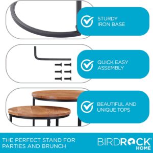 BIRDROCK HOME Wooden Nesting Side Tables - Mid Century Modern Stackable Coffee Table - Space-Saving Wooden End Table for Living Room, Bedroom, Centerpiece, Office, Balcony - Natural Mango Wood - 2 Set - Image 7