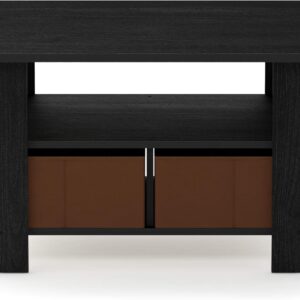 Furinno Andrey Coffee Table with Bin Drawer, Americano/Medium Brown, Small Non-Lift Top - Image 5