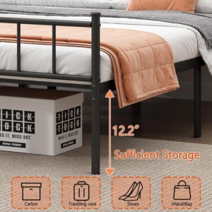 DIIYIV Full Bed Frame-Classic Metal Platform Bed Frame,Mattress Foundation with Steel Slat Support,Under Foundation Storage,No Box Spring Needed, Easy Assembly, Full Size - Image 6