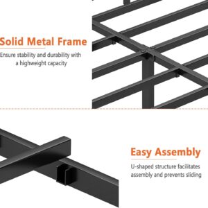 DIIYIV Full Bed Frame-Classic Metal Platform Bed Frame,Mattress Foundation with Steel Slat Support,Under Foundation Storage,No Box Spring Needed, Easy Assembly, Full Size - Image 8