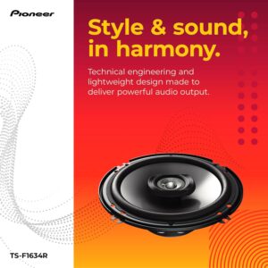 Pioneer F-Series TS-F1634R 6.5” 2-Way Speakers (Pair) – 200W Max, Balanced Sound + Smooth Treble, Great Stock Replacement, High-Efficiency Speaker Designed for OEM Power - Image 3
