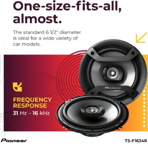 Pioneer F-Series TS-F1634R 6.5” 2-Way Speakers (Pair) – 200W Max, Balanced Sound + Smooth Treble, Great Stock Replacement, High-Efficiency Speaker Designed for OEM Power - Image 5