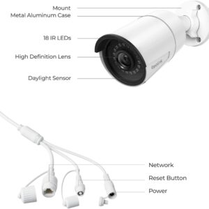 REOLINK 5MP PoE Security Camera, Outdoor Indoor Surveillance for home, Person/Vehicle/Pet Detection, Time-Lapse, 100ft IR Night Vision, Work with Smart Home, support 512GB SD Card, RLC-510A(Pack of 2) - Image 2