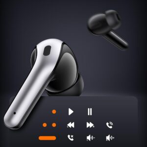 TAGRY Bluetooth Headphones True Wireless Earbuds 60H Playback LED Power Display Earphones with Wireless Charging Case IPX5 Waterproof in-Ear Ear buds with Mic for TV Smart Phone Laptop Computer Sports - Image 7
