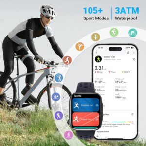Smart Watches for Men Android iPhone (2 Bands), [1.85" AMOLED Screen] Smartwatch Fitness Tracker 3ATM Waterproof with Bluetooth Calls, AI Control, Heart Rate/SpO2/Sleep Monitor, 7 Days Battery - Image 5