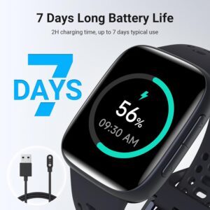Smart Watches for Men Android iPhone (2 Bands), [1.85" AMOLED Screen] Smartwatch Fitness Tracker 3ATM Waterproof with Bluetooth Calls, AI Control, Heart Rate/SpO2/Sleep Monitor, 7 Days Battery - Image 7