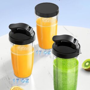 Ganiza Blender for Smoothies, 14Pcs Personal Blender for Shake and Smoothies for Kitchen with 3 Portable Cups (1x24oz & 2X17oz), Single Serve Smoothie Maker, Nutritious Recipe - Image 5