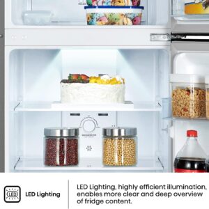 Hisense HTM55250D2, 328 Litres Top Mount Refrigerator, No Frost Technology, Big Door Balcony, LED Interior Light, Multi Air Flow, 90°Door Design, Silver - Image 6