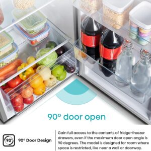 Hisense HTM55250D2, 328 Litres Top Mount Refrigerator, No Frost Technology, Big Door Balcony, LED Interior Light, Multi Air Flow, 90°Door Design, Silver - Image 5