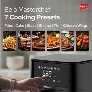 Impex AF 4307 Air Fryer With Adjustable Temperature Control, Overheating Protection 4.5 L 1200W Black - Image 5