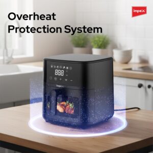 Impex AF 4307 Air Fryer With Adjustable Temperature Control, Overheating Protection 4.5 L 1200W Black - Image 4