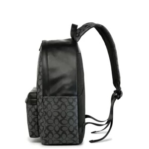 New backpack leather fashion trend splicing contrasting color backpack travel bag - Image 3