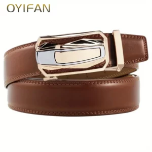 New Men's Genuine Leather Belt Alloy Buckle Ratchet Belt Top Quality Belt Fashion Belt for Men - Image 2
