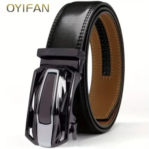 New Men's Genuine Leather Belt Alloy Buckle Ratchet Belt Top Quality Belt Fashion Belt for Men - Image 4
