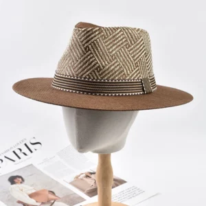 Summer Straw Hat Outdoor Panama Man Gentleman Holiday Sun Hat - Image 2