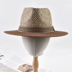 Summer Straw Hat Outdoor Panama Man Gentleman Holiday Sun Hat - Image 3