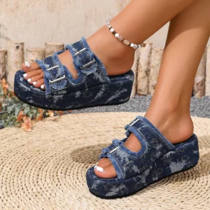 Women Summer Slippers Roman Style Open Toe Sandals Vacation Bohemian Shoes for Womens Thick Soled Platform Flat Slides Zapatos - Image 6