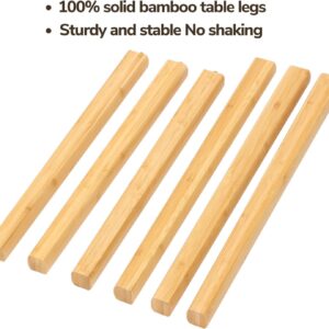 BAMEOS Bamboo Nesting Triangle End Table,Set of 2 Side Table Modern Minimalist Coffee Table for Living Room (Walunt) - Image 7