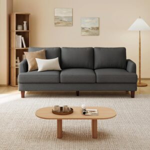 Gericco Mid Century Modern Couches for Living Room, 89" Comfy Couch Sofa with 3-Seater Deep Seats, Upholstered Sofas for Living Room, Office Apartment, Bedroom, Dark Grey - Image 6