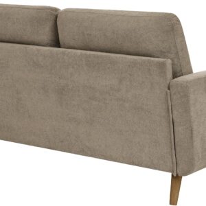 Ball & Cast 67.7" Loveseat Sofa,Mid Century Modern Love Seat Couches for Living Room,Button Tufted Upholstered Small Couch with Solid Wood Legs for Bedroom,Apartment,Office,Easy Assembly,Camel - Image 5