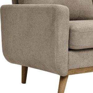 Ball & Cast 67.7" Loveseat Sofa,Mid Century Modern Love Seat Couches for Living Room,Button Tufted Upholstered Small Couch with Solid Wood Legs for Bedroom,Apartment,Office,Easy Assembly,Camel - Image 7