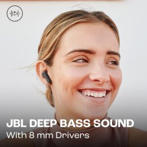 JBL Wave Beam True Wireless Earbuds, Deep Bass, Comfort Fit, 32H Battery, Smart Ambient, TalkThru, Hands-Free + VoiceAware, Water and Dust Resistant - Black, JBLWBEAMBLK - Image 6