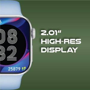 Hezire H-Watch Max Smartwatch with 2.01” High-Resolution Display, Bluetooth Calling, Voice Assistant, Water Resistant Fitness Tracker, Long Battery Life (Blue) - Image 3