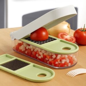 Vidalia Chop Wizard Vegetable Chopper – Original As Seen On TV Food Dicer with 2 Stainless Steel Blades, Large 2-Cup Container, Cleaning Tool, Dishwasher Safe Onion & Vegetable and Fruit Cutter - Image 4