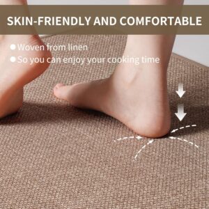 Kitchen Rugs and Mats Non Slip Washable, Absorbent Runner Rugs for Kitchen, Front of Sink, Kitchen Mats for Floor，Easy to Clean and Maintain Kitchen Floor mat(Brown, 17"x30") - Image 3