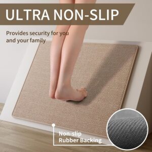 Kitchen Rugs and Mats Non Slip Washable, Absorbent Runner Rugs for Kitchen, Front of Sink, Kitchen Mats for Floor，Easy to Clean and Maintain Kitchen Floor mat(Brown, 17"x30") - Image 5