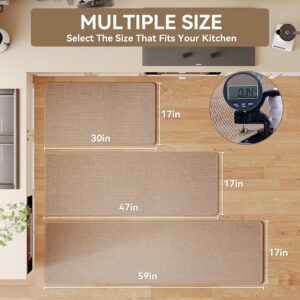 Kitchen Rugs and Mats Non Slip Washable, Absorbent Runner Rugs for Kitchen, Front of Sink, Kitchen Mats for Floor，Easy to Clean and Maintain Kitchen Floor mat(Brown, 17"x30") - Image 6
