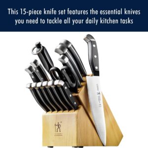HENCKELS Statement Premium Quality 15-Piece Knife Block Set, Natural, Razor-Sharp, German Engineered Informed by 100+ Years of Mastery, Lightweight and Strong, Dishwasher Safe - Image 10