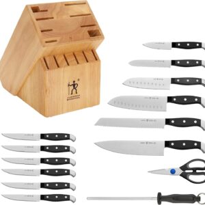 HENCKELS Statement Premium Quality 15-Piece Knife Block Set, Natural, Razor-Sharp, German Engineered Informed by 100+ Years of Mastery, Lightweight and Strong, Dishwasher Safe - Image 13
