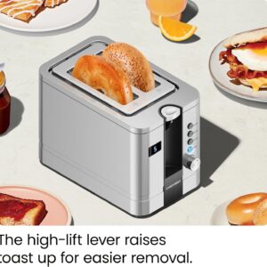 Chefman 2-Slice Digital Toaster, Pop-Up, Stainless Steel, Extra-Wide Slots For Bagels, Defrost, Reheat, Cancel Functions, Removable Crumb Tray - Image 6