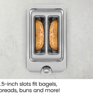Chefman 2-Slice Digital Toaster, Pop-Up, Stainless Steel, Extra-Wide Slots For Bagels, Defrost, Reheat, Cancel Functions, Removable Crumb Tray - Image 7