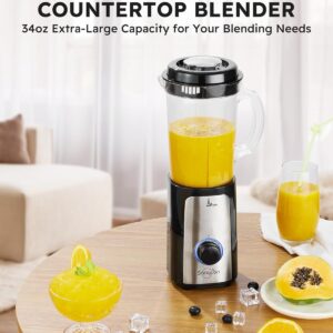 SANGCON 5 in 1 Blender and Food Processor Combo for Kitchen, Small Electric Food Chopper for Meat and Vegetable, 350W High Speed Blenders with 2 Speeds and Pulse for Smoothies and Shakes - Image 3