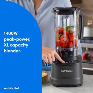 nutribullet Power Core™ Blender, 1400W Peak Power, Smoothies, Crushed Ice & Frozen Fruit, Full-Size Countertop Blender, 72-oz. Pitcher, Black, NBF70100 - Image 2