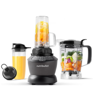 Nutribullet Full-Size Blender Combo, Single-Serve & Large Capacity, 1200W, 64oz Pitcher, 32oz Cup, Extractor Blade, 3-Speed, Pulse, Smoothies, Soups, Sauces, Easy Cleaning, Dark Gray, NBF50500 - Image 10