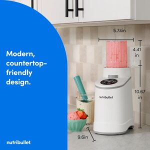 nutribullet Chill Ice Cream Maker, for Gelato, Sorbet, Frozen Yogurt, Smoothie Bowls, Compact Size, (2) Dishwasher Safe 16 oz. Pint Cups with Lids, White, NBD50100AW - Image 10