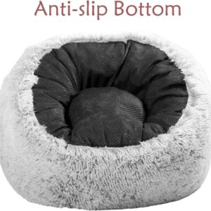 Plush Faux Fur Bean Bag Chairs, Memory Foam Filled Sofa Chair Shape Bean Bag for Adults/Teens/Kids, Ultra-Soft Lazy Sofa for Living Room Bedroom College Dorm, Grey - Image 3