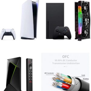 Ubluker 10K 8K 4K HDMI Cable 48Gbps 2M, Certified Ultra High Speed HDMI® Cable 4K 240Hz 144Hz 8K 60Hz 0.01ms HDR10+ ARC eARC HDCP2.3 Netflix Roku TV PC Monitor Projector PS5 4 Xbox - Image 4