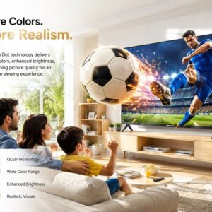 NIKAI 43 Inch QLED Smart TV Full HD 1080p | Android 14 | Built-in WiFi | Frameless Ultra Slim Design | 1GB RAM 8GB Storage | YouTube, Facebook, Web Browser | HDMI & USB | 20W Audio - NTV43QSLED - Image 3