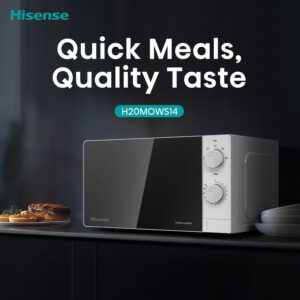Hisense 20 Liters Solo Microwave Oven for Kitchen, 700W, Compact Design, 5 Power Levels to Support Cooking Options as Defrost, Food Heating, H20MOWS14- (Simplified Control) - Image 4