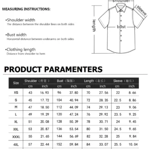 New Xianhe Plum Blossom Ink Printed Short Sleeve Shirt Texture Men's Versatile Casual Short Sleeve Top - Image 10